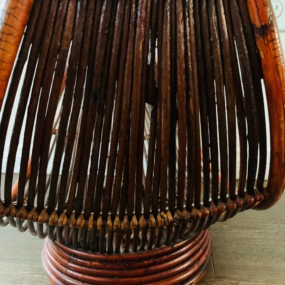 Vintage bamboo magazine holder